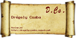 Drégely Csaba névjegykártya