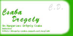 csaba dregely business card